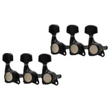 Maxbell 6x Electric Guitar String Tuning Pegs 1:18 for Folk Classic Guitar Accessory Black Right