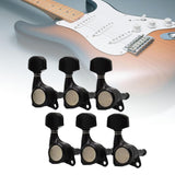 Maxbell 6x Electric Guitar String Tuning Pegs 1:18 for Folk Classic Guitar Accessory Black Right
