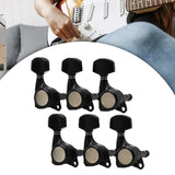 Maxbell 6x Electric Guitar String Tuning Pegs 1:18 for Folk Classic Guitar Accessory Black Right