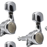 Maxbell 6x Electric Guitar String Tuning Pegs 1:18 for Folk Classic Guitar Accessory Silver Left