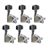 Maxbell 6x Electric Guitar String Tuning Pegs 1:18 for Folk Classic Guitar Accessory Silver Right