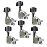 Maxbell 6x Electric Guitar String Tuning Pegs 1:18 for Folk Classic Guitar Accessory Silver Right