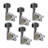 Maxbell 6x Electric Guitar String Tuning Pegs 1:18 for Folk Classic Guitar Accessory Silver Right