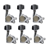 Maxbell 6x Electric Guitar String Tuning Pegs 1:18 for Folk Classic Guitar Accessory Silver Right
