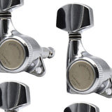 Maxbell 6x Electric Guitar String Tuning Pegs 1:18 for Folk Classic Guitar Accessory Silver Right