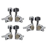 Maxbell 6x Electric Guitar String Tuning Pegs 1:18 for Folk Classic Guitar Accessory Silver Left Right