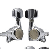 Maxbell 6x Electric Guitar String Tuning Pegs 1:18 for Folk Classic Guitar Accessory Silver Left Right