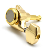 Maxbell 6x Electric Guitar String Tuning Pegs 1:18 for Folk Classic Guitar Accessory Gold Left