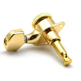 Maxbell 6x Electric Guitar String Tuning Pegs 1:18 for Folk Classic Guitar Accessory Gold Left