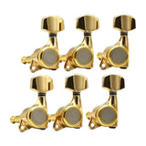 Maxbell 6x Electric Guitar String Tuning Pegs 1:18 for Folk Classic Guitar Accessory Gold Left