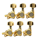 Maxbell 6x Electric Guitar String Tuning Pegs 1:18 for Folk Classic Guitar Accessory Gold Left