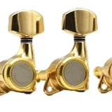 Maxbell 6x Electric Guitar String Tuning Pegs 1:18 for Folk Classic Guitar Accessory Gold Left