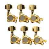 Maxbell 6x Electric Guitar String Tuning Pegs 1:18 for Folk Classic Guitar Accessory Gold Right