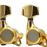 Maxbell 6x Electric Guitar String Tuning Pegs 1:18 for Folk Classic Guitar Accessory Gold Right