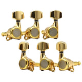 Maxbell 6x Electric Guitar String Tuning Pegs 1:18 for Folk Classic Guitar Accessory Gold Left Right
