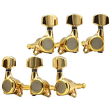 Maxbell 6x Electric Guitar String Tuning Pegs 1:18 for Folk Classic Guitar Accessory Gold Left Right