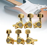 Maxbell 6x Electric Guitar String Tuning Pegs 1:18 for Folk Classic Guitar Accessory Gold Left Right