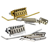Maxbell Guitar Tremolo Bridge Spare Part Six String with Saddles Block for Repairing chrome