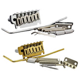 Maxbell Guitar Tremolo Bridge Spare Part Six String with Saddles Block for Repairing chrome