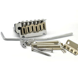 Maxbell Guitar Tremolo Bridge Spare Part Six String with Saddles Block for Repairing chrome