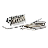 Maxbell Guitar Tremolo Bridge Spare Part Six String with Saddles Block for Repairing chrome