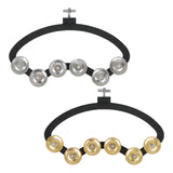 Maxbell Drum Set Tambourine with Mounting Eye Bolt Mountable Tambourine for Drum Set Stainless Steel