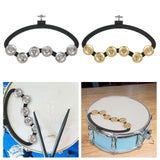 Maxbell Drum Set Tambourine with Mounting Eye Bolt Mountable Tambourine for Drum Set Stainless Steel