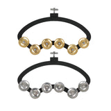 Maxbell Drum Set Tambourine with Mounting Eye Bolt Mountable Tambourine for Drum Set Stainless Steel