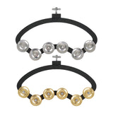 Maxbell Drum Set Tambourine with Mounting Eye Bolt Mountable Tambourine for Drum Set Stainless Steel