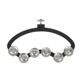 Maxbell Drum Set Tambourine with Mounting Eye Bolt Mountable Tambourine for Drum Set Stainless Steel