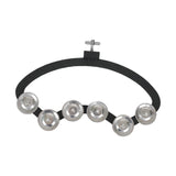 Maxbell Drum Set Tambourine with Mounting Eye Bolt Mountable Tambourine for Drum Set Stainless Steel