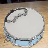 Maxbell Drum Set Tambourine with Mounting Eye Bolt Mountable Tambourine for Drum Set Stainless Steel