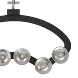 Maxbell Drum Set Tambourine with Mounting Eye Bolt Mountable Tambourine for Drum Set Stainless Steel