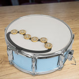 Maxbell Drum Set Tambourine with Mounting Eye Bolt Mountable Tambourine for Drum Set Brass