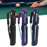 Maxbell Pool Cue Lightweight Storage Bag 1/2 Jointed Cue Cases Protective Pouch Black