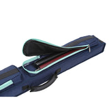 Maxbell Pool Cue Lightweight Storage Bag 1/2 Jointed Cue Cases Protective Pouch Blue