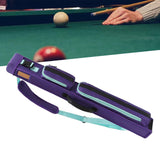 Maxbell Pool Cue Lightweight Storage Bag 1/2 Jointed Cue Cases Protective Pouch Purple