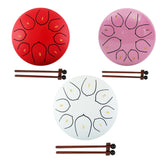 Maxbell Steel Drum Percussion Instrument 6 inch 8notes for Family Adults Yoga White
