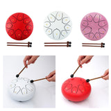 Maxbell Steel Drum Percussion Instrument 6 inch 8notes for Family Adults Yoga White