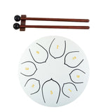 Maxbell Steel Drum Percussion Instrument 6 inch 8notes for Family Adults Yoga White