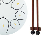 Maxbell Steel Drum Percussion Instrument 6 inch 8notes for Family Adults Yoga White
