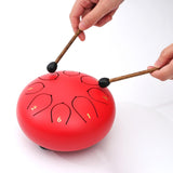 Maxbell Steel Drum Percussion Instrument 6 inch 8notes for Family Adults Yoga Red