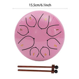 Maxbell Steel Drum Percussion Instrument 6 inch 8notes for Family Adults Yoga Rose