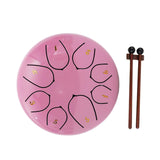 Maxbell Steel Drum Percussion Instrument 6 inch 8notes for Family Adults Yoga Rose