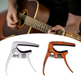 Maxbell Guitar Capo Easy to Use Professional for Six String Electric Guitar Acoustic Argent