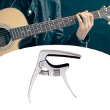 Maxbell Guitar Capo Easy to Use Professional for Six String Electric Guitar Acoustic Argent