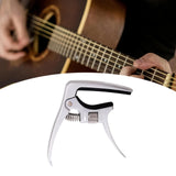 Maxbell Guitar Capo Easy to Use Professional for Six String Electric Guitar Acoustic Argent