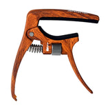 Maxbell Guitar Capo Easy to Use Professional for Six String Electric Guitar Acoustic Wood Color