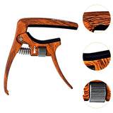 Maxbell Guitar Capo Easy to Use Professional for Six String Electric Guitar Acoustic Wood Color