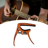 Maxbell Guitar Capo Easy to Use Professional for Six String Electric Guitar Acoustic Wood Color